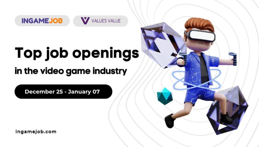 Top Job openings 25 December — 7 January - Boost InGame Job